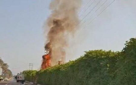 آتش‌سوزی مشکوک علت قطع موقت برق در برخی مناطق کیش